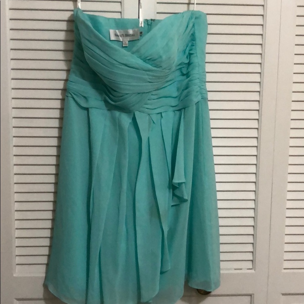 Bridesmaid dress- seafoam-strapless